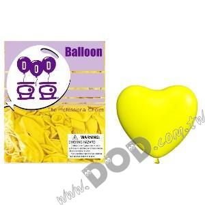 5吋心型氣球-黃色