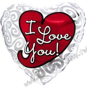 I Love You Swirls 18" (#214250)