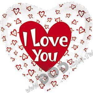 I Love You Hearts Withs Arrows 18" (#214271)