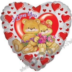 Love Bear With Roses 18" (#17415)