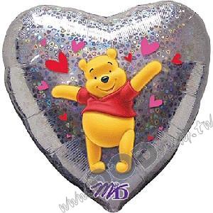 Pooh - Winnie the Pooh With Hearts Holographic 18" (#14783)