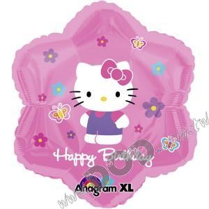 Hello Kitty-  Flowers & Butterflies Birthday 18" (#16801)
