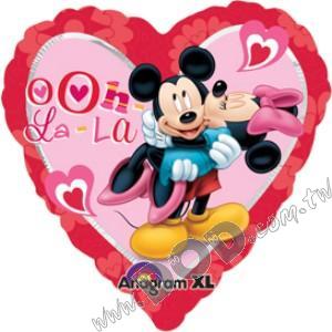 Mickey - Mickey & Minnie Heart 18" (#25617)