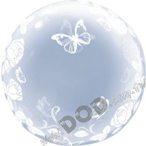 Deco Bubble - Elegant Roses & Butterflies 24" (#29718)