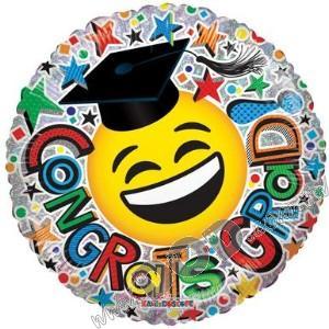 congrats grad smiley holographic 18" (#85313)