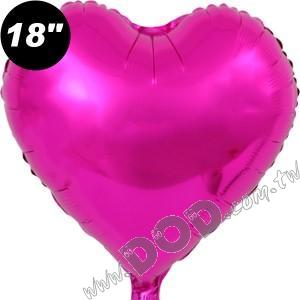 Solid Heart - Fuscia 18"