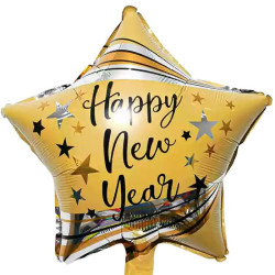 金色星星銀彩帶新年 (#241131)