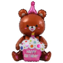 生日蛋糕棕色小熊 (#240505)