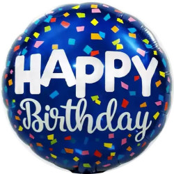 藍底彩色碎花生日 (#240906)