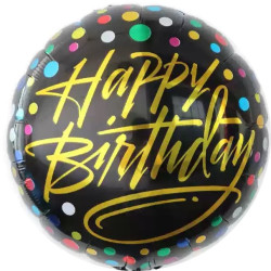 黑底彩色小點點生日 (#240908)