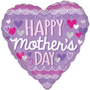 Purple Mother's Day Heart (#34877)