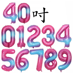 大數字40吋-漸層雪花