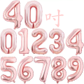 大數字40吋-玫瑰金素面