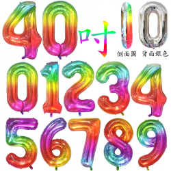 大數字40吋-果凍漸層