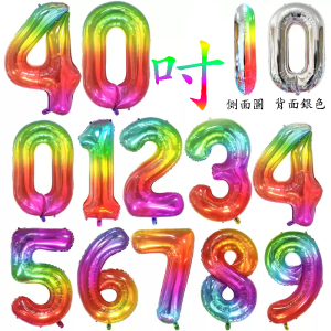 大數字40吋-果凍漸層