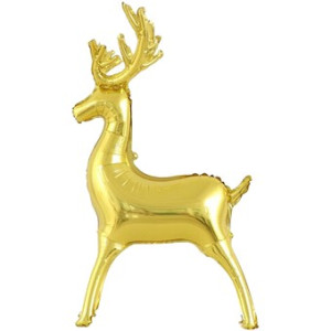 站立金色麋鹿馴鹿