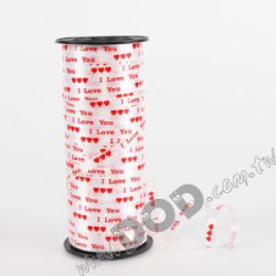 圖案緞帶(氣球繩) - 愛情 I Love You